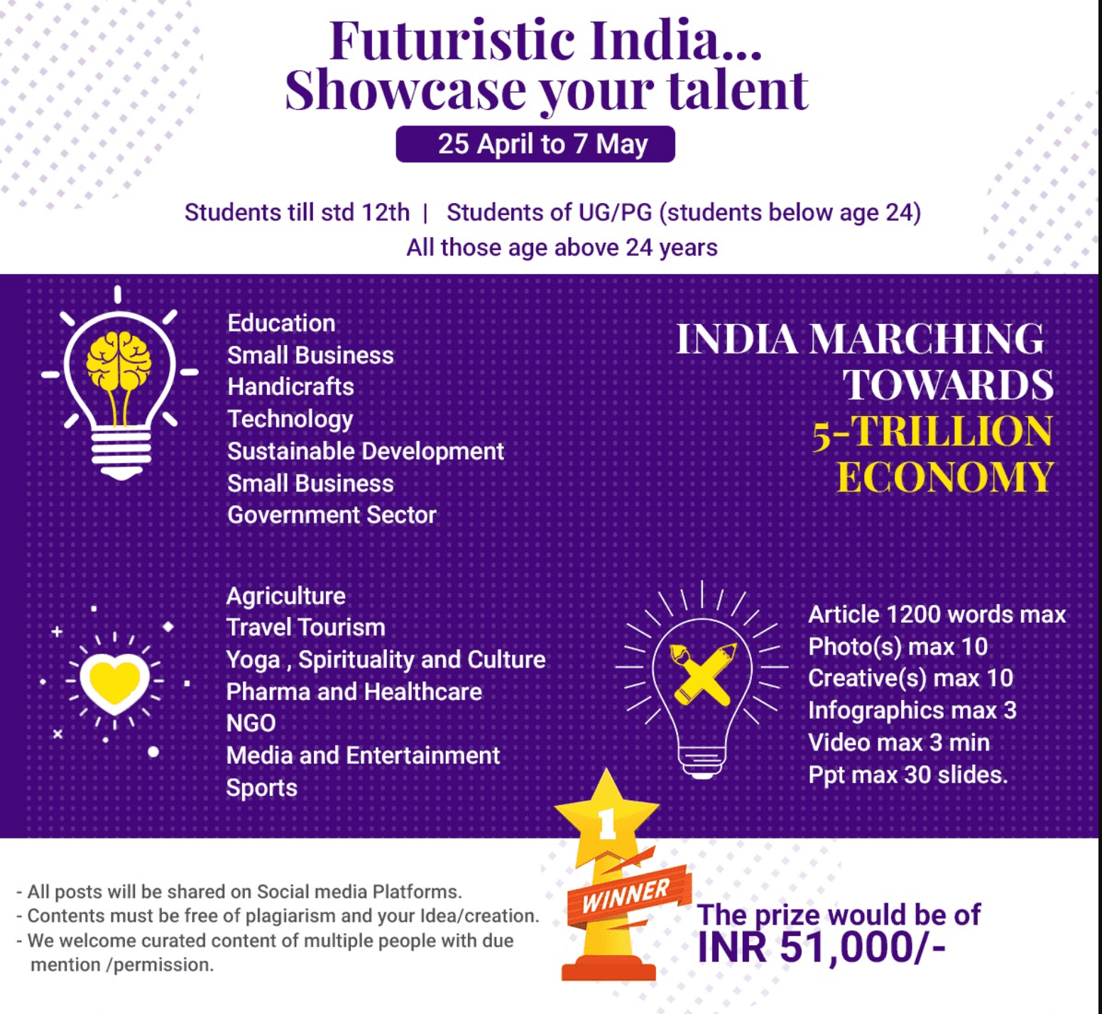 Showcase your talent - India marching towards 5 trillion economy